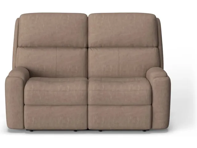 Rio Leather Power Reclining Loveseat with Power Headrests - Alternative View