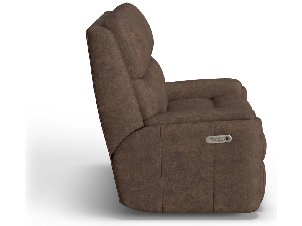 Rio Leather Power Reclining Loveseat with Power Headrests - image 2