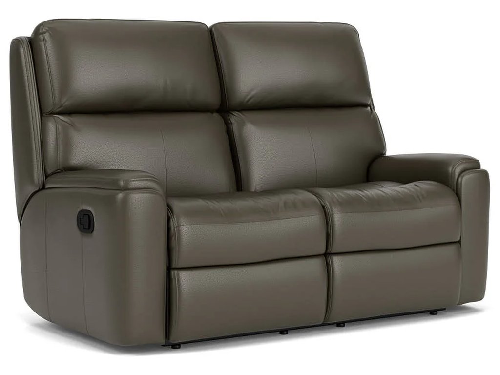 Rio Leather Reclining Loveseat - main image