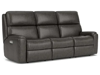 Rio Leather Power Reclining Sofa with Power Headrests