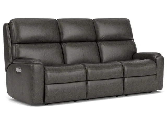 Rio Leather Power Reclining Sofa with Power Headrests