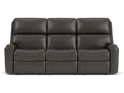 Rio Leather Power Reclining Sofa with Power Headrests - Alternative View