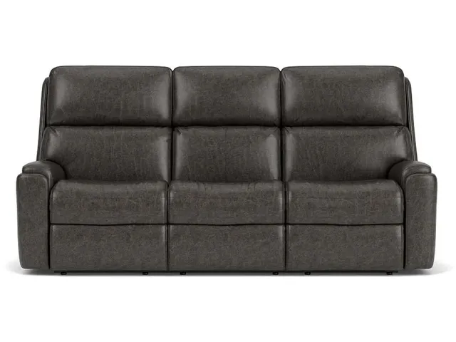 Rio Leather Power Reclining Sofa with Power Headrests