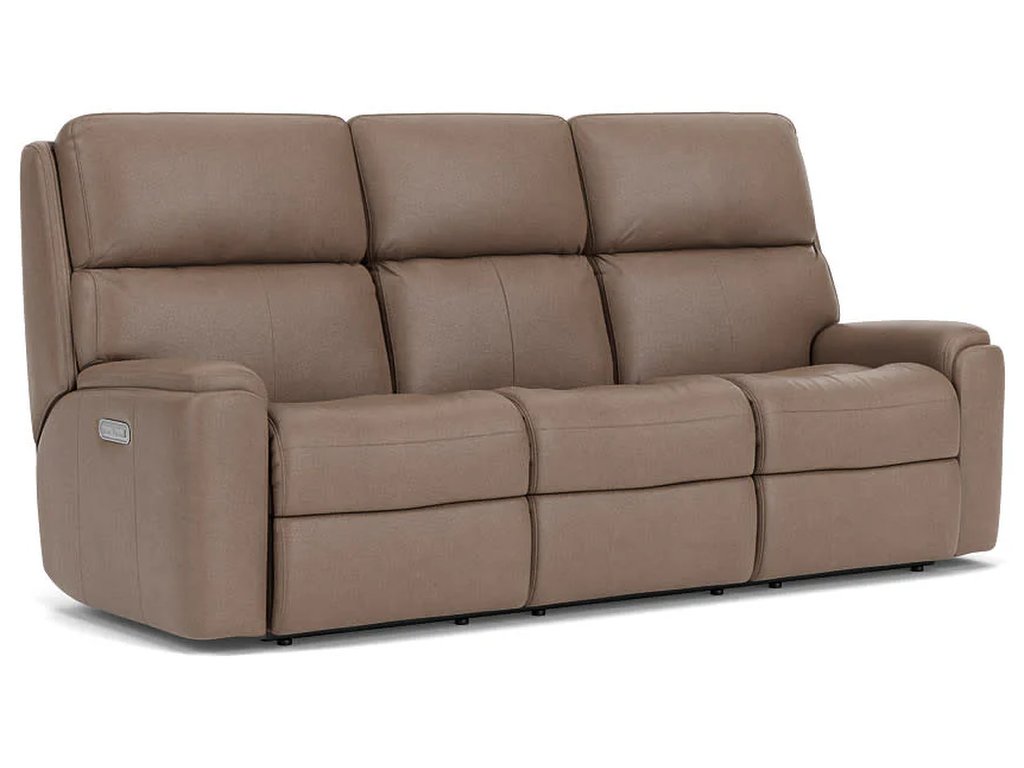 Rio Leather Power Reclining Sofa with Power Headrests - image 3