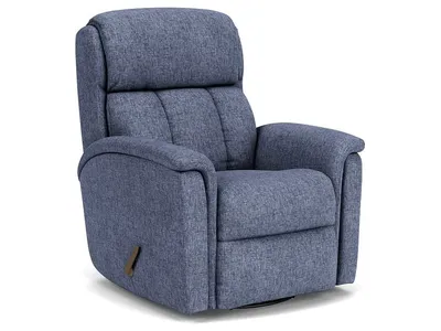 Luna Fabric Swivel Gliding Recliner