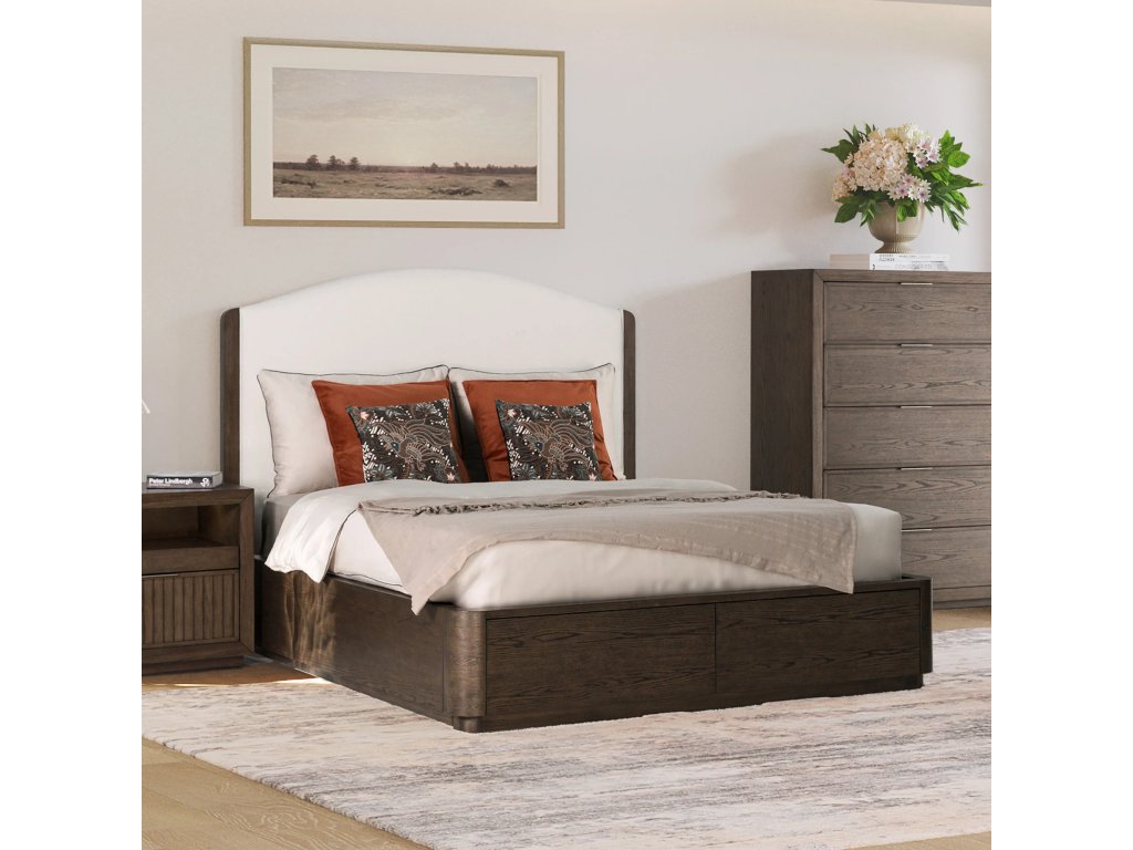 Athens Queen Upholstered Storage Bed - image 1