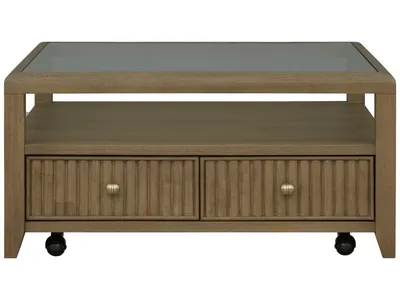 Reed Square Coffee Table with Casters - Alternative View