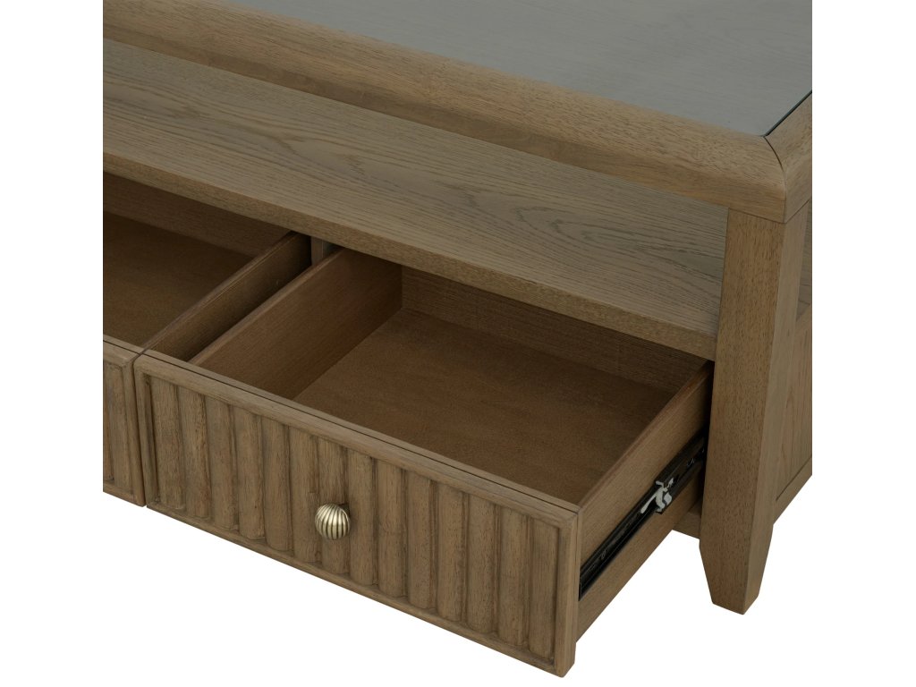 Reed Square Coffee Table with Casters - image 4