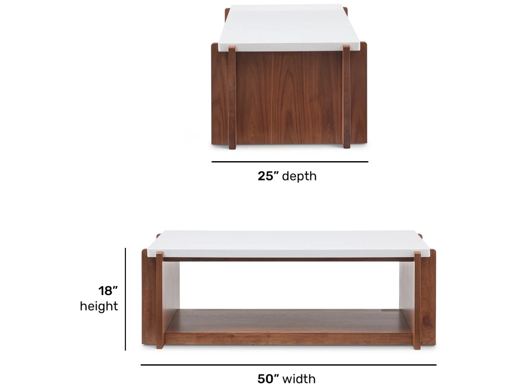 Lincoln Rectangular Coffee Table with Casters - image 4