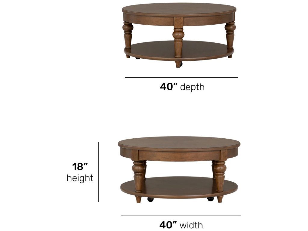 Bellevue Round Coffee Table with Casters - image 3