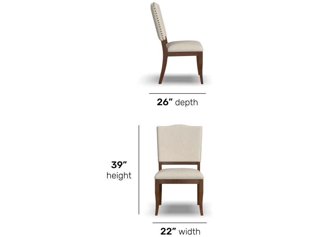 Bellevue Pair of Upholstered Dining Chairs - image 4