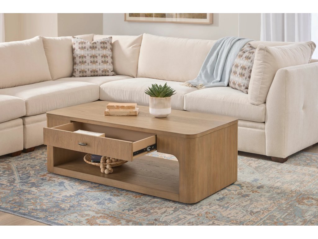 Normandy Brown Rectangular Coffee Table - image 1
