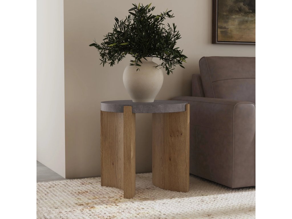 Eclipse Brown Round End table - image 1
