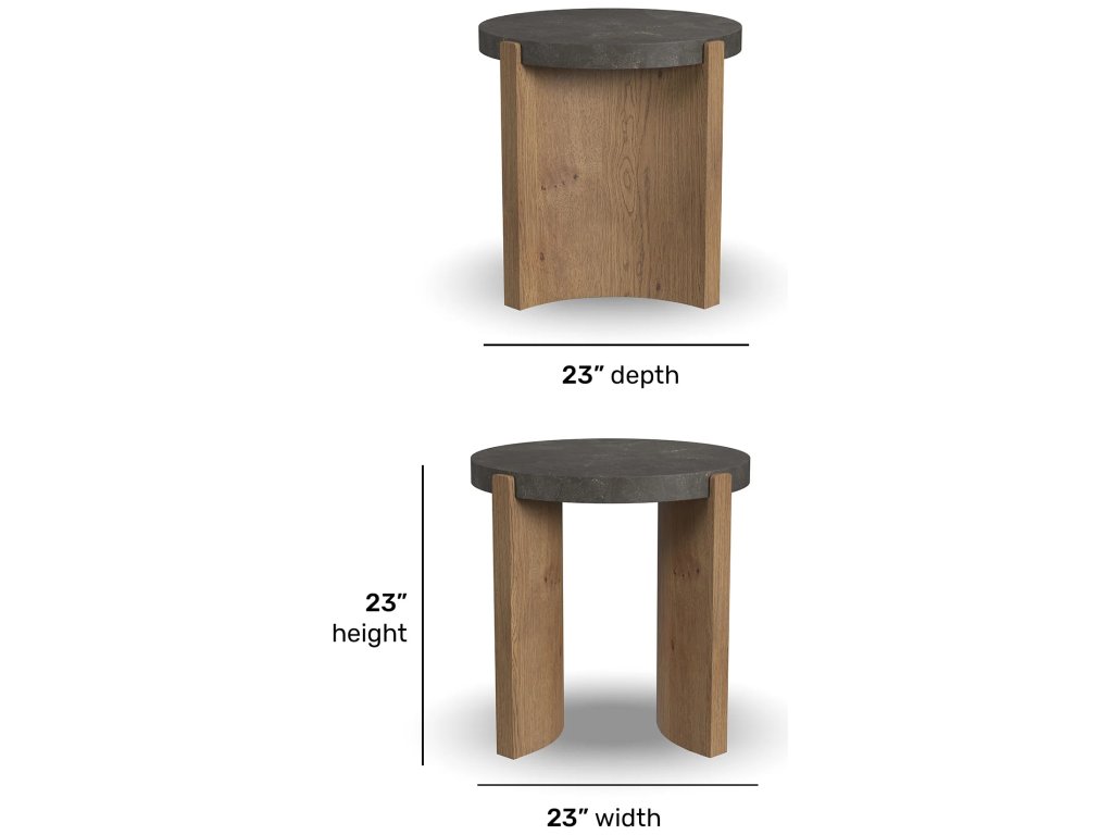 Eclipse Brown Round End table - image 4