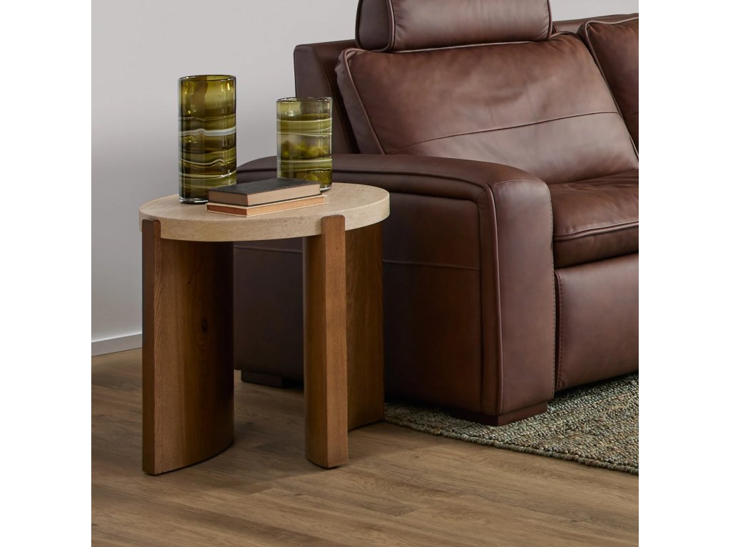 Eclipse Brown Round End table - image 1