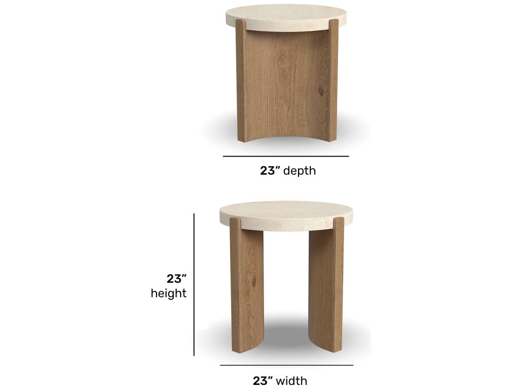 Eclipse Brown Round End table - image 4
