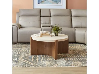 Eclipse Brown Round Coffee table - Alternative View