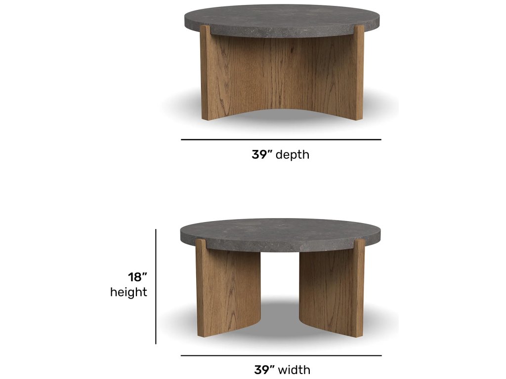Eclipse Brown Round Coffee table - image 4