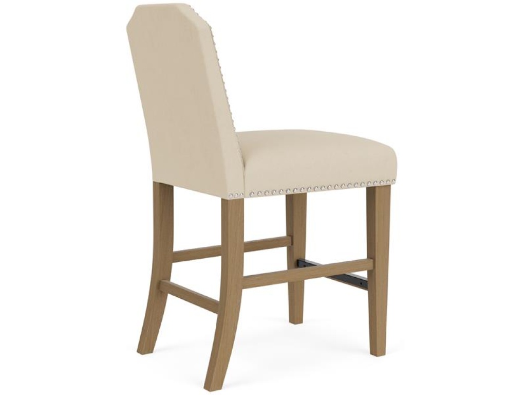 Clipped Top Upholstered Stool - image 4