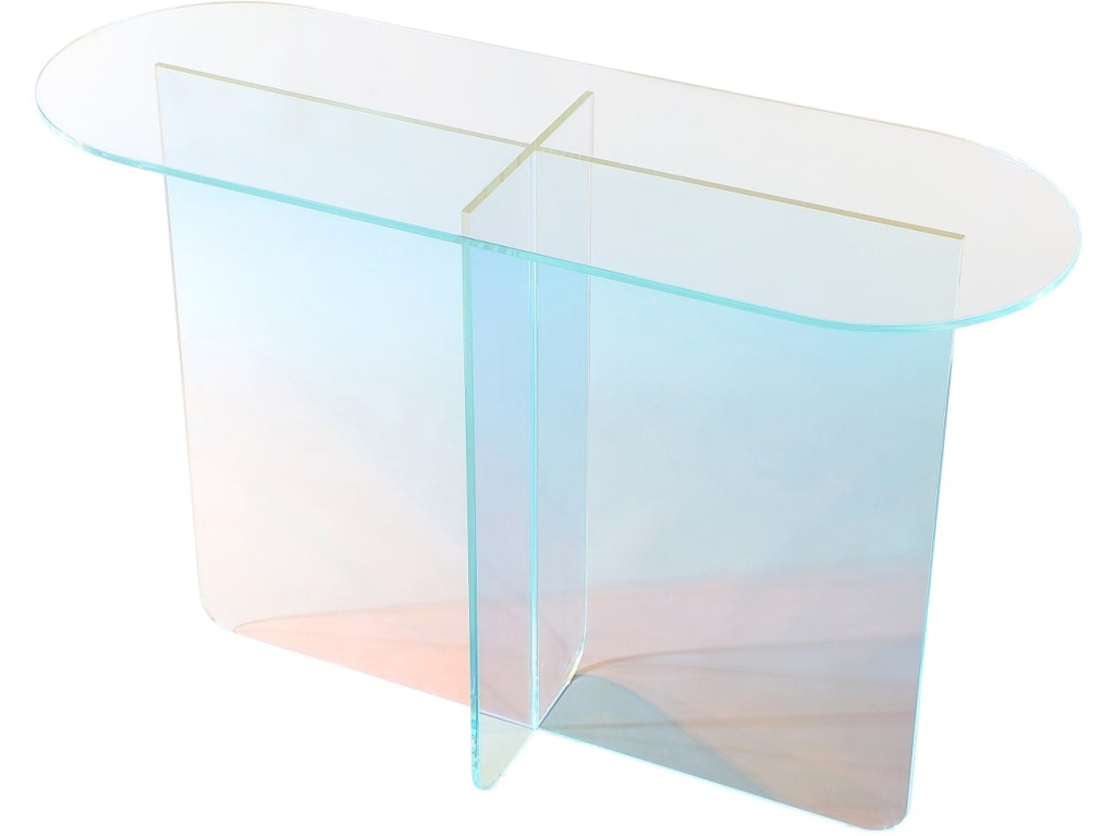 Fomo Console Table in Iridescent Glass - main image