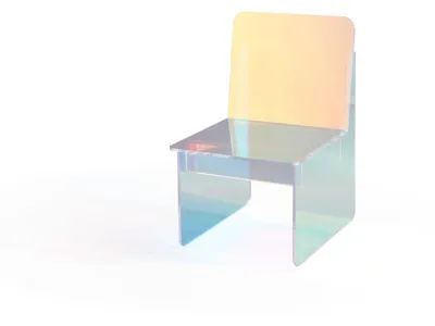 Fomo Iridescent Acrylic Accent Chair