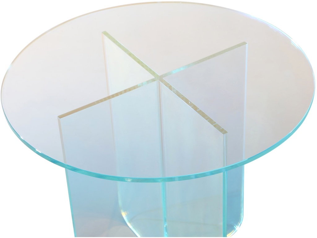 Fomo Large End Table in Iridescent Glass - image 1