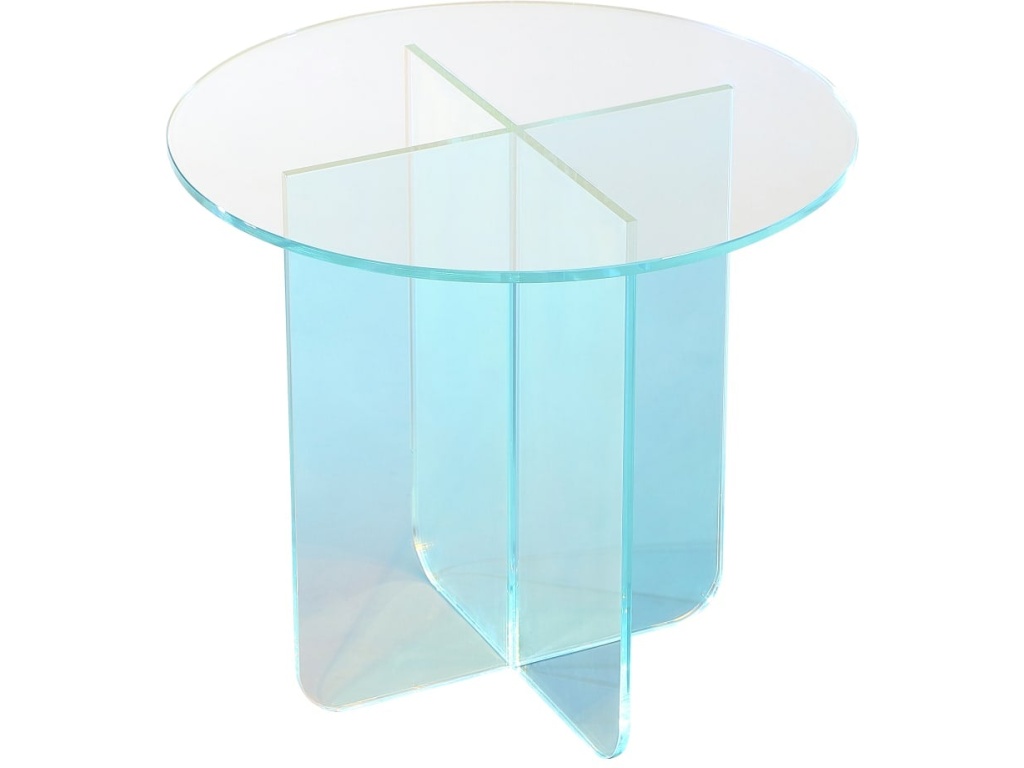 Fomo Large End Table in Iridescent Glass - main image