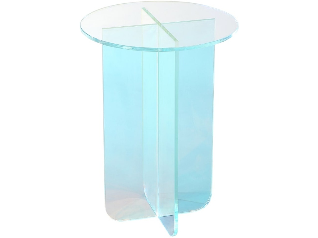 Fomo Small End Table in Iridescent Glass - image 1