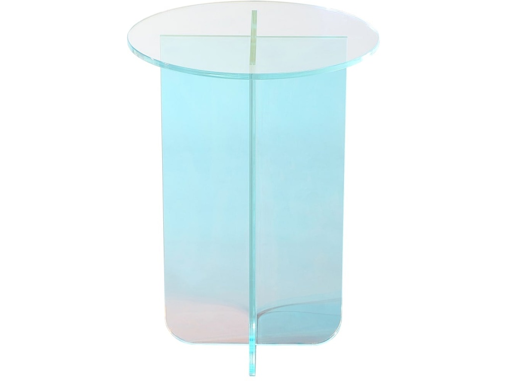 Fomo Small End Table in Iridescent Glass - main image