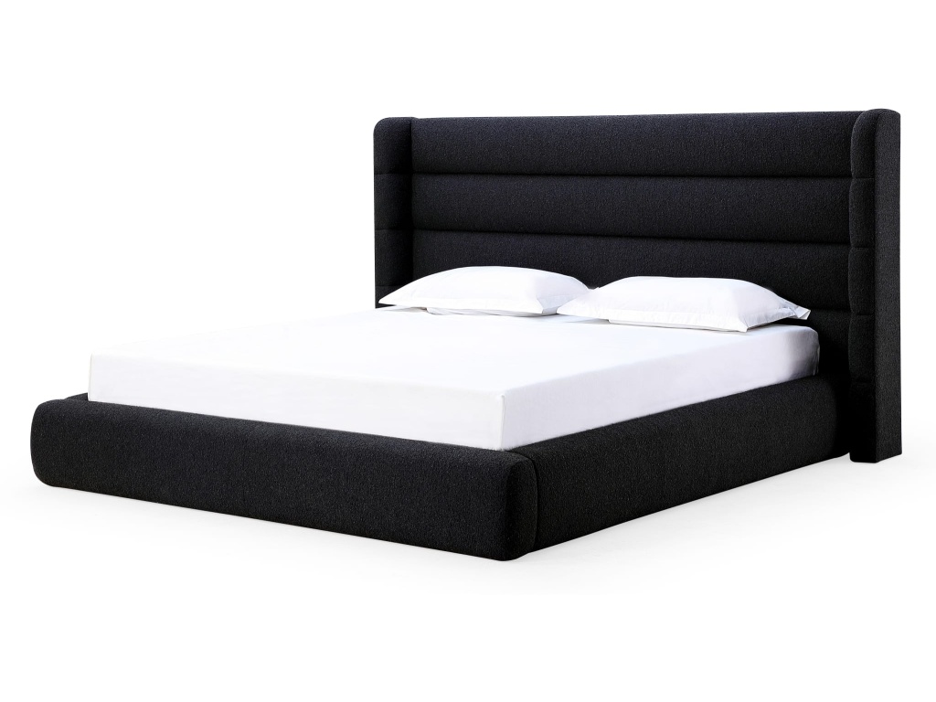 Frank Upholstered Wingback Platform Bed in Ember Boucle - image 3