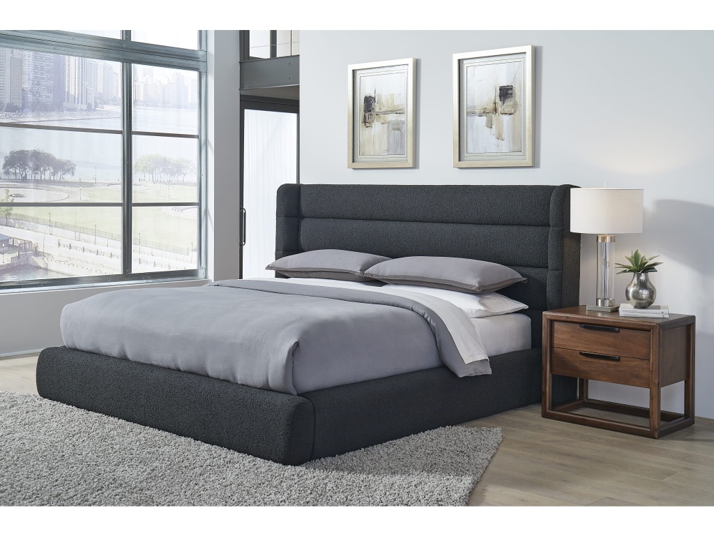 Frank Upholstered Wingback Platform Bed in Ember Boucle - image 6
