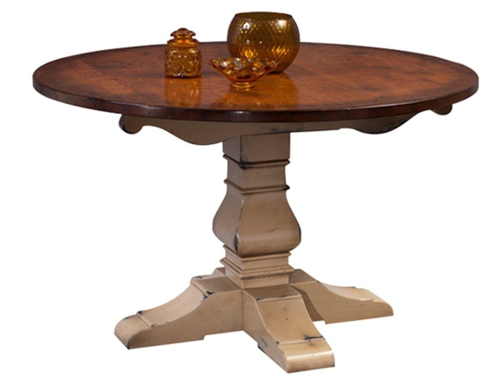 54" Tuscany Pedestal Round Extension Table - image 1