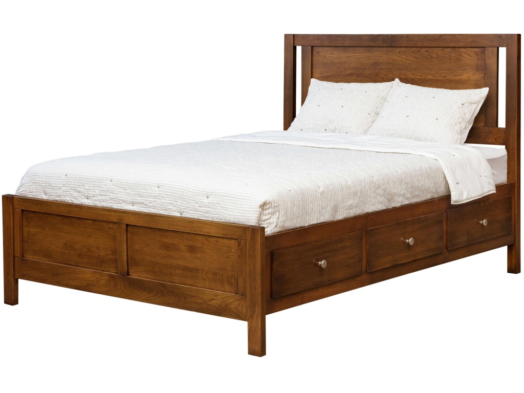 Zimmerman Chair Slot Panel Bed With Footboard Storage, alternate view 2