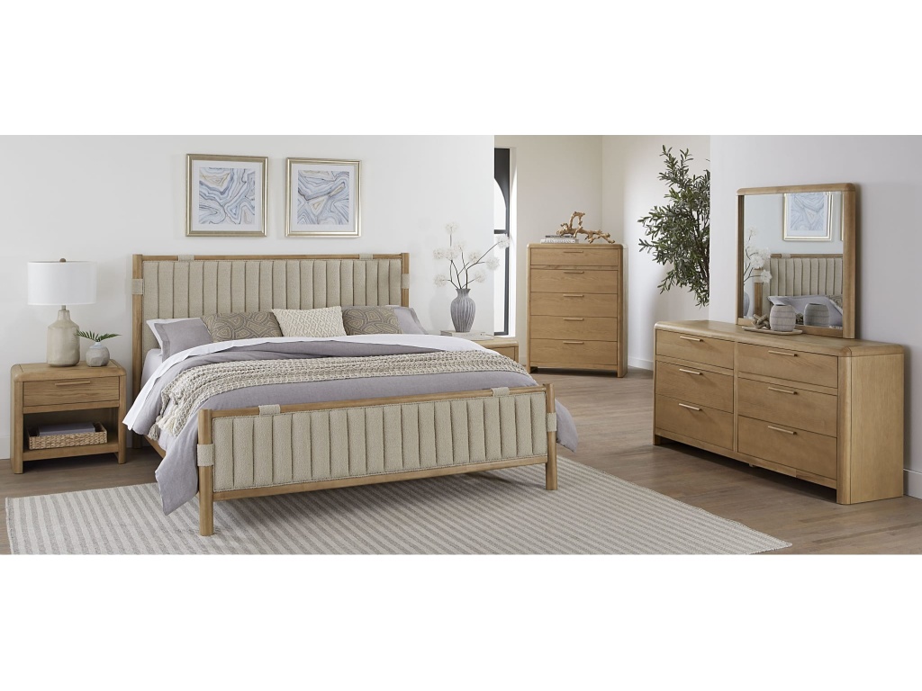 Furano Five Drawer Ash Wood Chest in Ginger - image 4