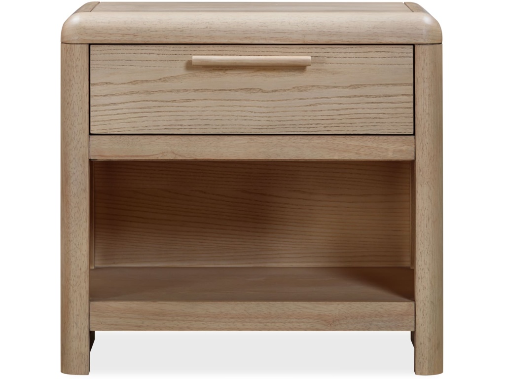 Furano One Drawer One Shelf Ash Wood Nightstand in Ginger - main image