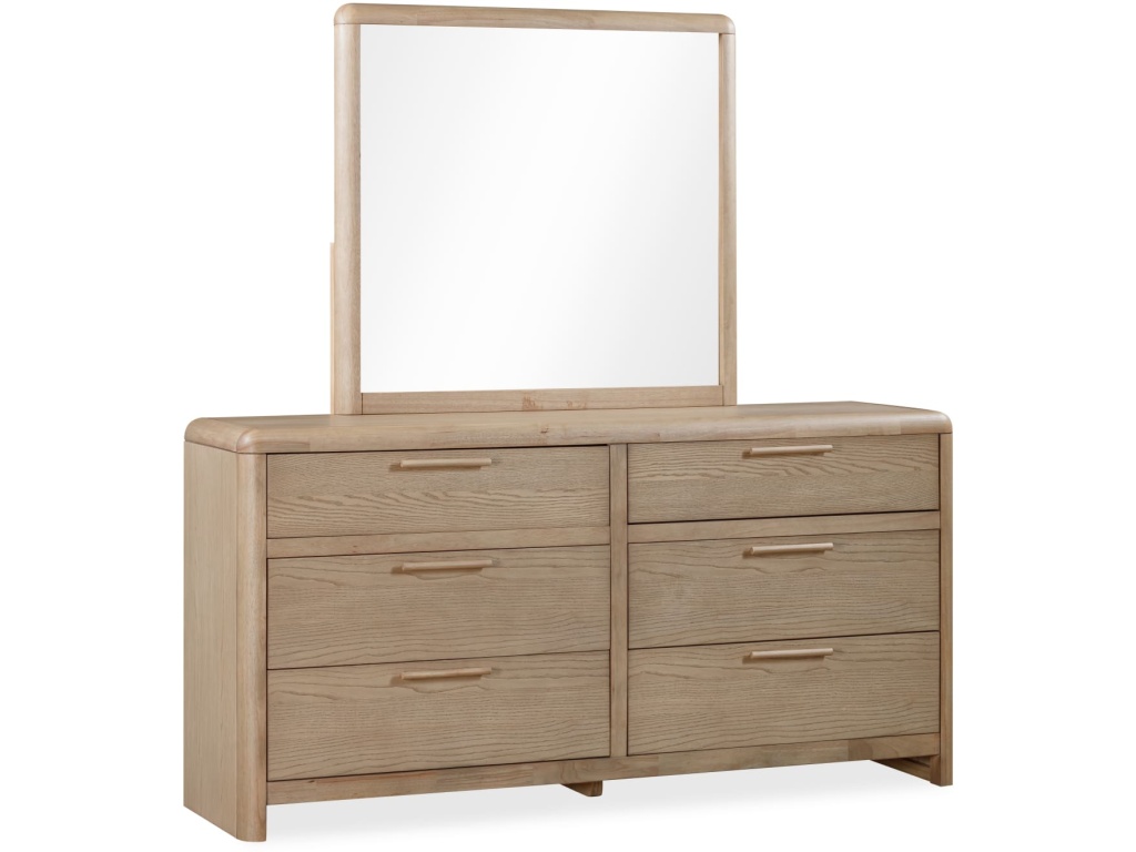 Furano Six Drawer Ash Wood Dresser in Ginger - image 2