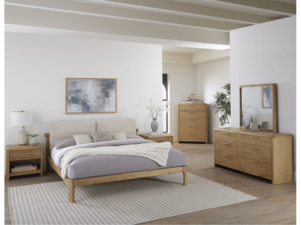Furano Six Drawer Ash Wood Dresser in Ginger - image 4