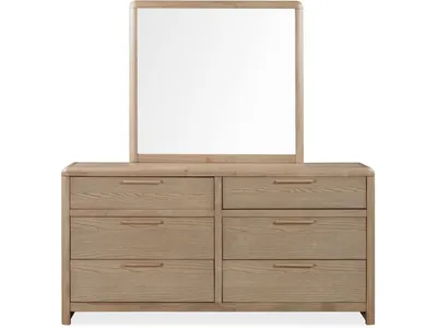 Furano Six Drawer Ash Wood Dresser in Ginger - Alternative View