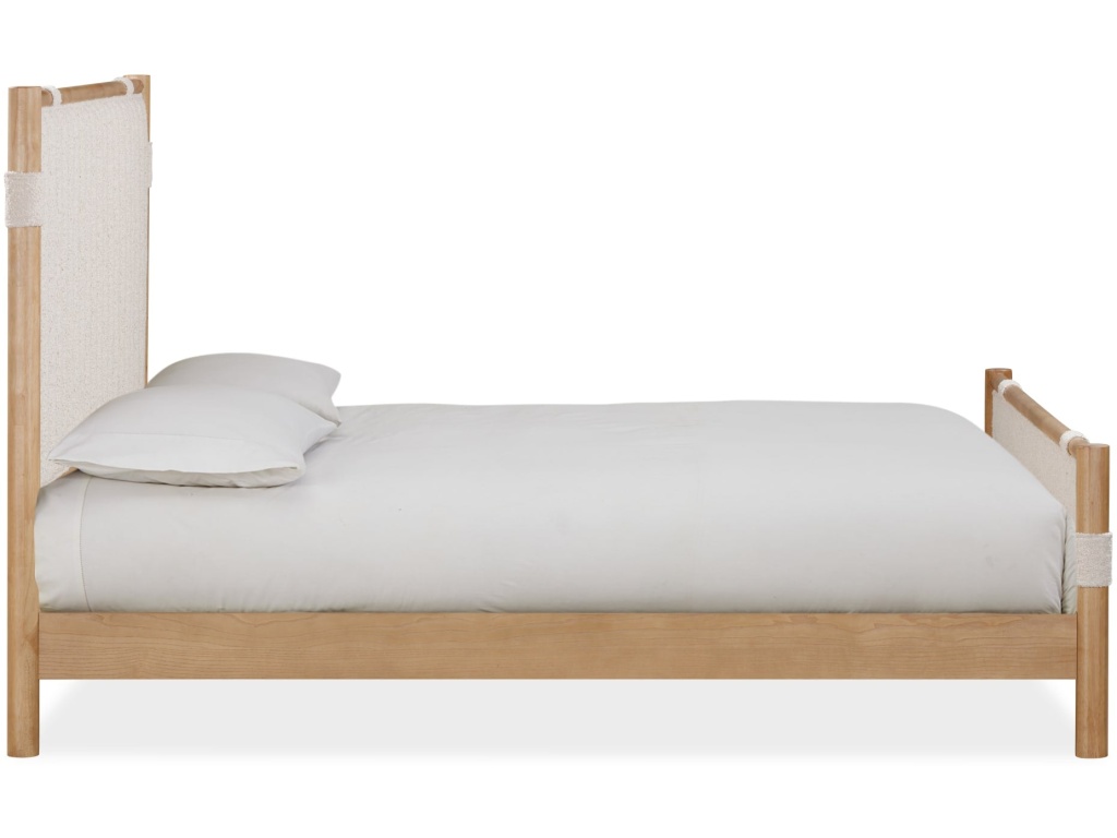 Furano Upholstered Panel Bed in Ginger and Brun Boucle - image 3