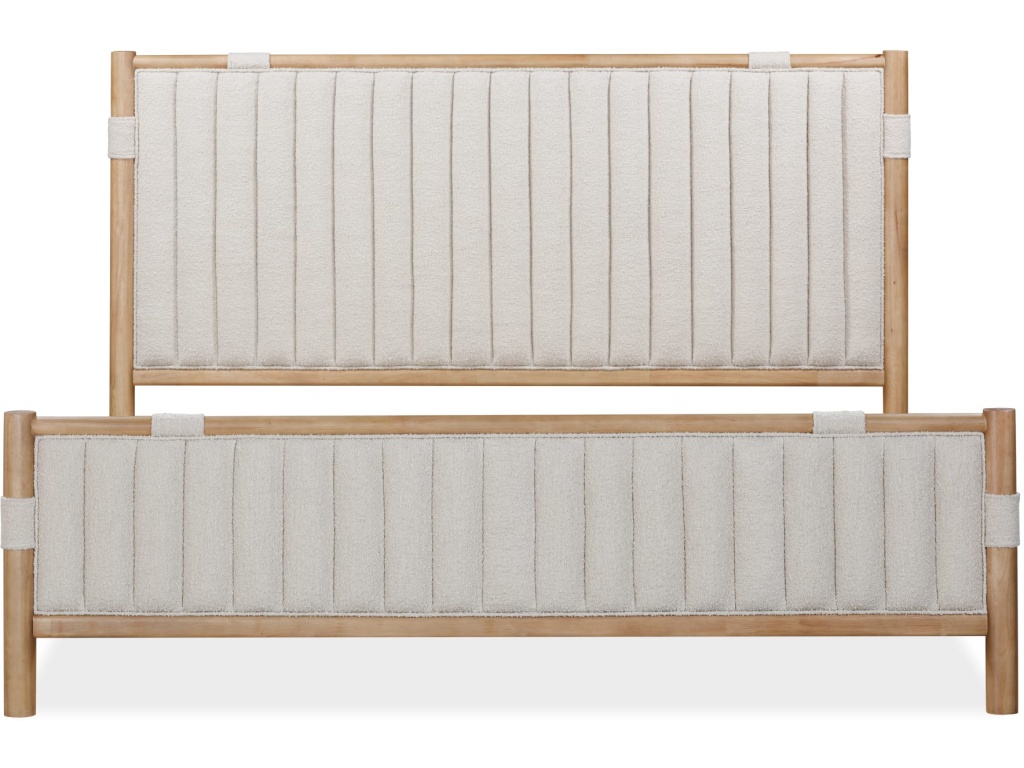 Furano Upholstered Panel Bed in Ginger and Brun Boucle - image 5