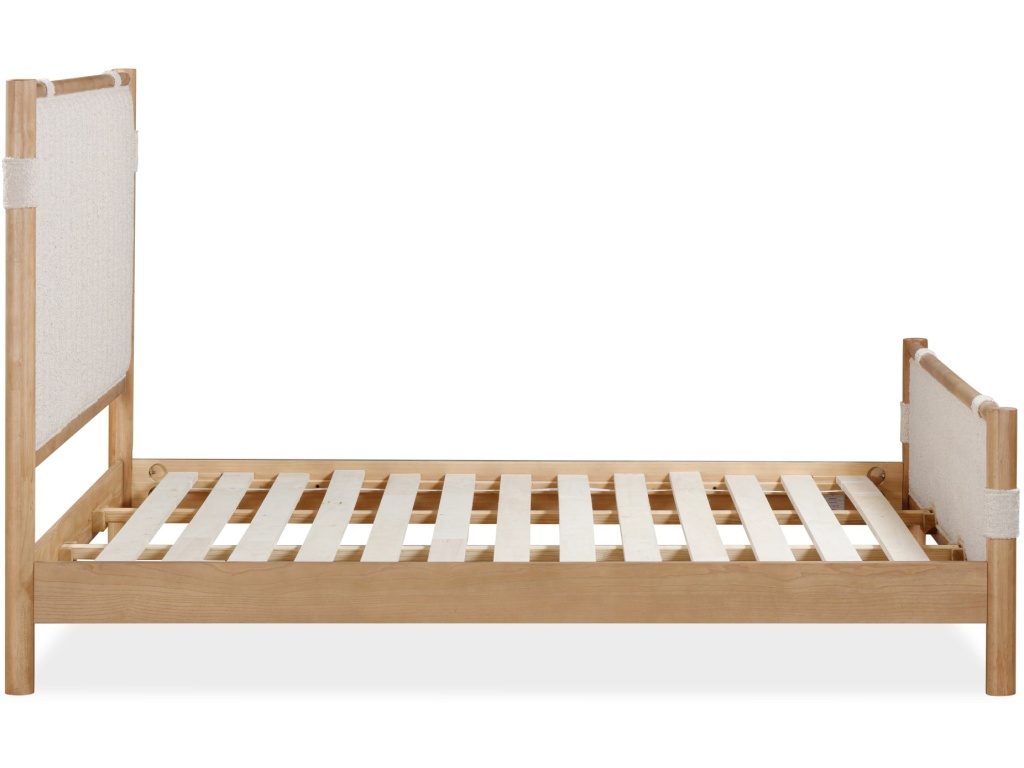 Furano Upholstered Panel Bed in Ginger and Brun Boucle - image 7