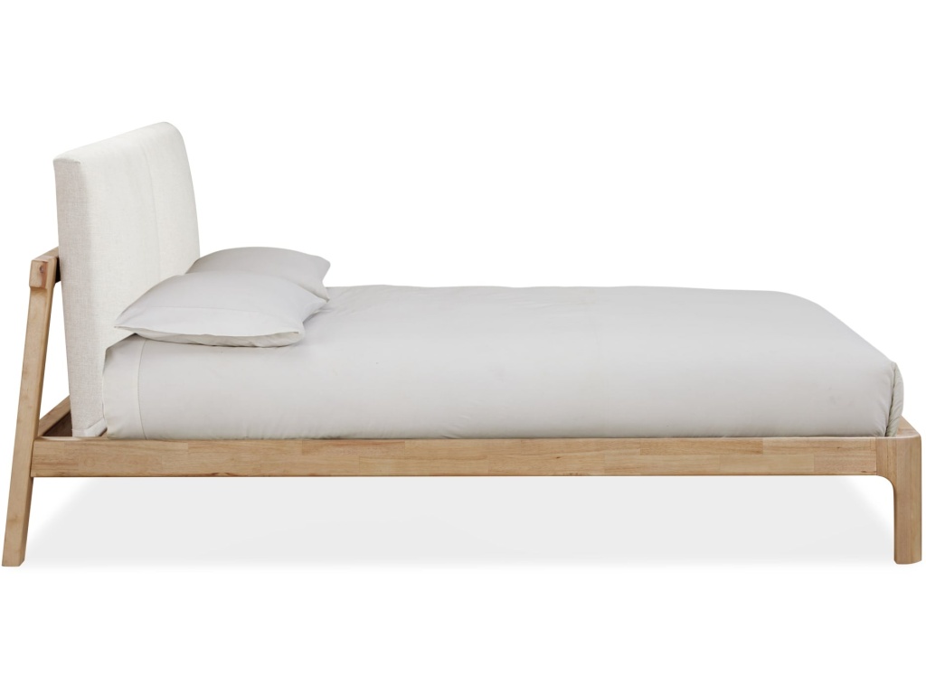 Furano Upholstered Two Cushion Platform Bed in Ginger and Natural Linen - image 4