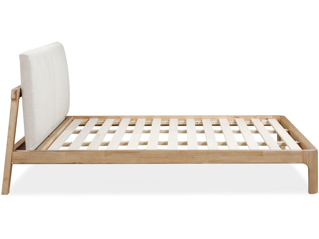Furano Upholstered Two Cushion Platform Bed in Ginger and Natural Linen - image 7