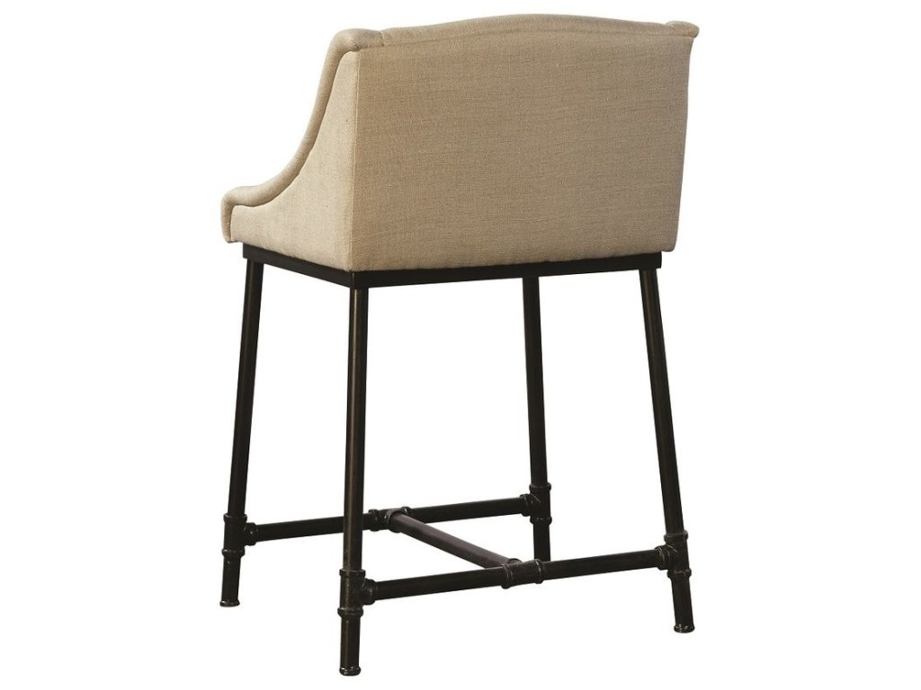 Counter Stool in Linen & Iron - image 1