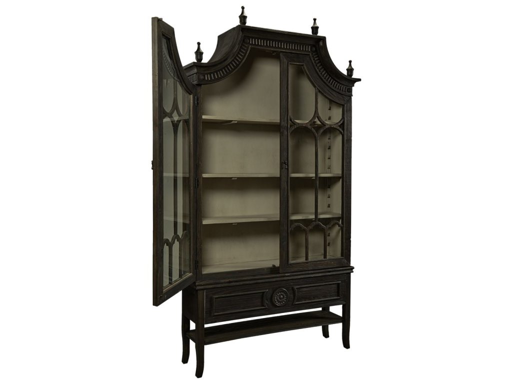 Cathedral Black Arched Cabinet - image 2