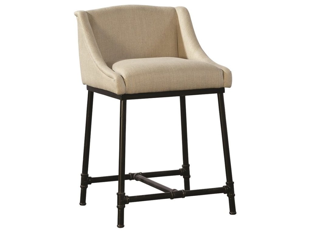 Counter Stool in Linen & Iron - main image