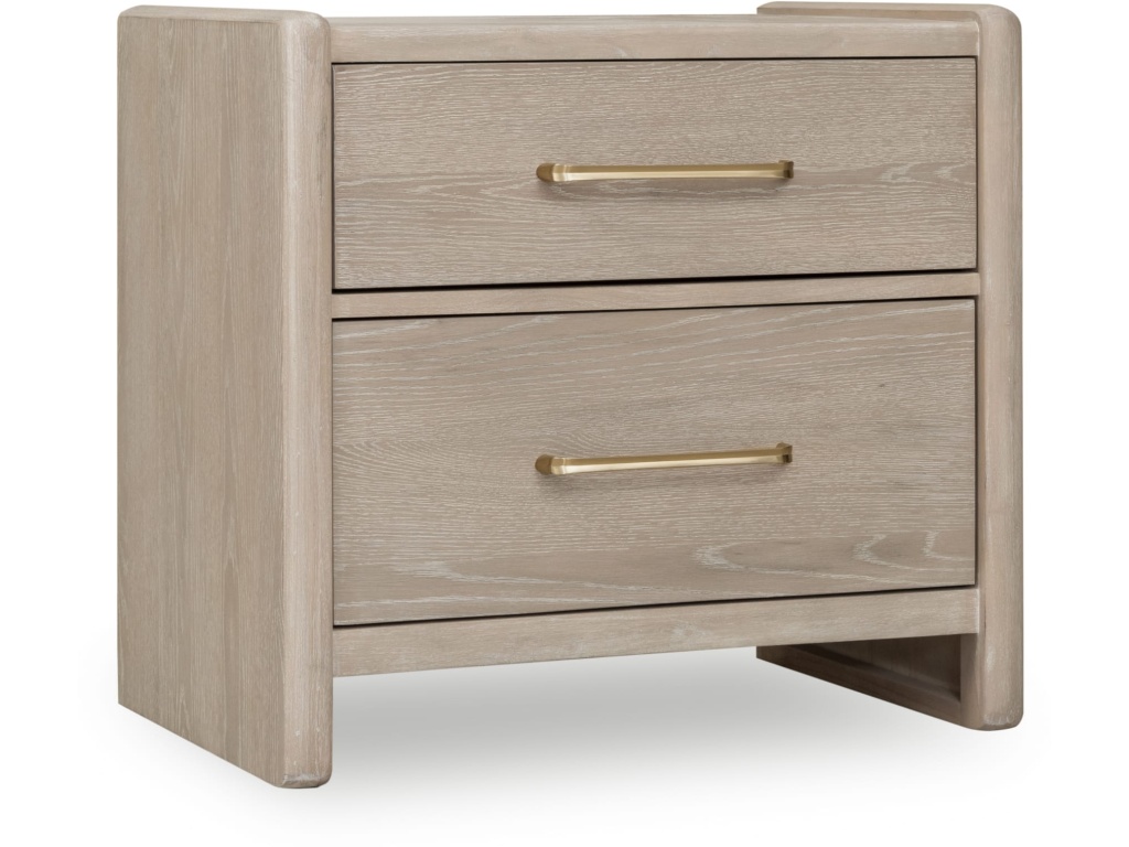 Gardenia 2 Drawer Oak Wood Nightstand in Chai - main image