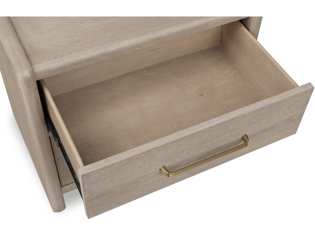 Gardenia 2 Drawer Oak Wood Nightstand in Chai - image 3
