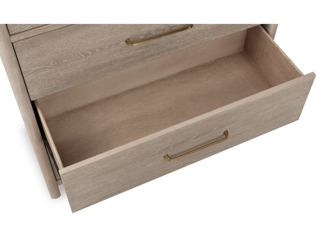 Gardenia Five Drawer Oak Wood Chest in Chai - image 5