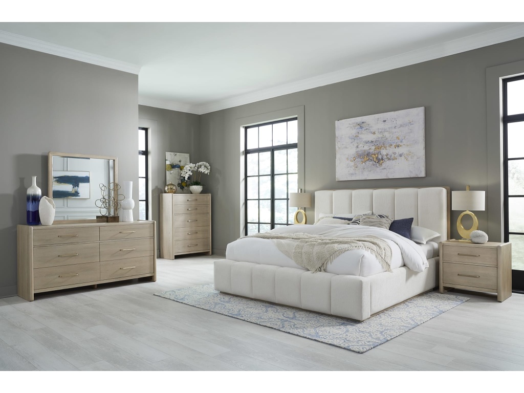 Gardenia Six Drawer Oak Wood Dresser in Chai - image 1